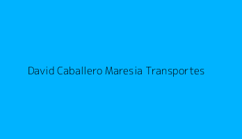 David Caballero Maresia Transportes